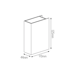 Fantasia BAKU wall light 2x 3Watt 2x150Lm LED IP54 zwart Discount