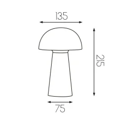 Fantasia BOLETO rechargeable TL IP44 LED 4,7W 170Lm white New