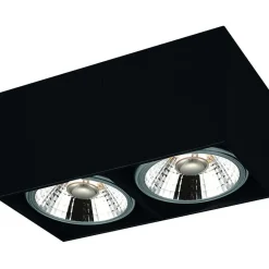 Fantasia BOX-2L square black incl. 2x AR111 12W 2700K 1130 lm New