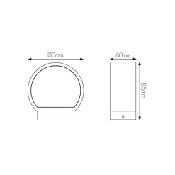Fantasia DAMIR WALL LIGHT 6 Watt 540Lm COB LED IP54 black Outlet