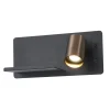 Fantasia DUSK wandl rechts + USB GU10 (excl) + LED 7W 2700K zwart + geb brons Outlet