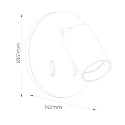 Fantasia DUSK wandlicht GU10 (excl) + LED 5,5W 2700K zwart + geb brons Best