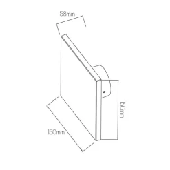 Fantasia ECLIPSE Wandlicht vierkant IP65 6,5 Watt 800 Lumen 3000K Sale
