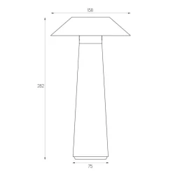 Fantasia FAR LED tafellamp 1,6W 170Lm IP44, herlaadbaar, batterij incl, zwart Hot
