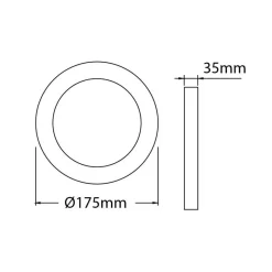 Fantasia FLUKE ceilinglamp round black 12W 3000K 960lm diam 17 cm New