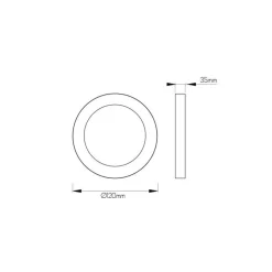 Fantasia FLUKE ceilinglamp round black 6W 3000K 480lm diam 12 cm Sale