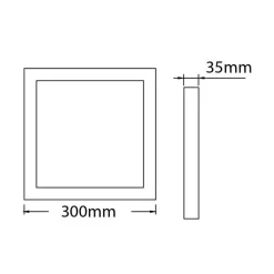 Fantasia FLUKE LED plafonnier vierkant wit 24W 3000K 30cm Outlet