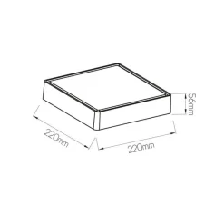 Fantasia GOA ceiling lamp square white SMD LED 1380Lm 11,5W IP65 Best