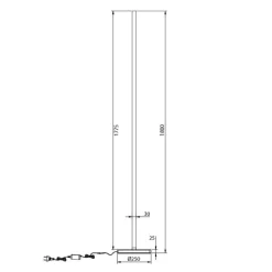 Fantasia GURI LED Vloerlamp 54W 3000K Zwart Dimbaar Hot