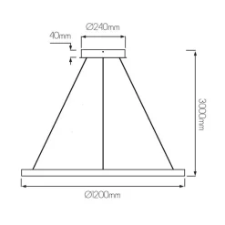Fantasia GURI pendant ø120 125W 3000K white dimmable Clearance