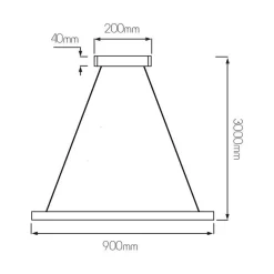 Fantasia GURI pendant 90x90 98W 3000K white dimmable Sale