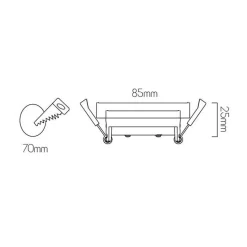 Fantasia IMBER 70mm cut-out size  GU10 IP44 brushed alu Sale