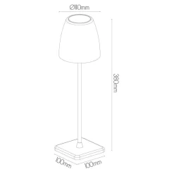 Fantasia INA 2 Watt IP54 portable and chargeable table light black Sale