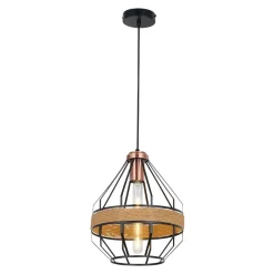 Fantasia JOTI pendel 1x E27 Ø26cm zwart + koper New