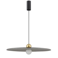 Fantasia JUTTU 8W LED Pendel Ø600mm dimbaar vilt donker grijs / licht grijs