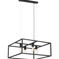 Fantasia KAGO black  pendant square lamp 4xE27 max 60W Discount