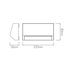 Fantasia KITO Wallamp grey SMD LED 490Lm 3,8W IP65 Online
