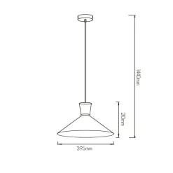 Fantasia Kono pendel Ø39,5 E27 copper/white Hot