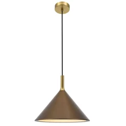 Fantasia KOTO 1xE27 Pendel Ø295mm brons / goud / wit Discount