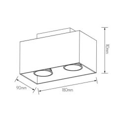 Fantasia KUBO 2L satin white/dim.glass LED 5W GU10 incl. Online