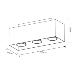 Fantasia KUBO 3L satin white/dim.glass LED 5W GU10 incl. Online