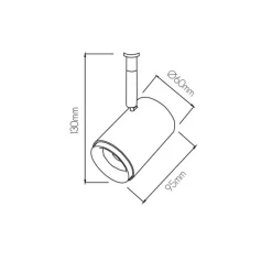 Fantasia LITHIUM track spot 3-fase 12W LED dimmable 2700K  36° black Hot