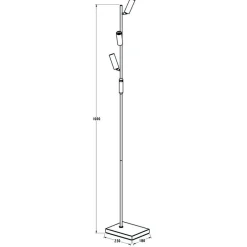 Fantasia Lopal floorlamp 3L 4W 360LM white Clearance