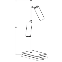 Fantasia Lopal table lamp 2L 4W 360LM white Clearance