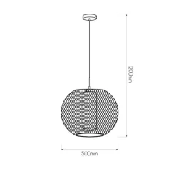 Fantasia LUNKI pendant 1xE27 black/white white glas diam 50cm Online