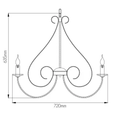 Fantasia MARQUIS pendant 5x E14 black Outlet