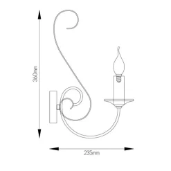 Fantasia MARQUIS Wall lamp 2xE14 old white