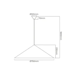 Fantasia MIRAGO 1xE27 Pendel Ø750mm grijs / zwart Clearance