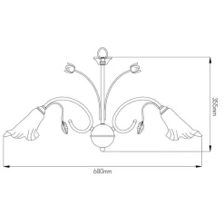Fantasia NANA luster 5x G9 2,5W dim LED  incl. Clearance