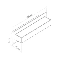 Fantasia NENAD WL satin black R7s 118mm 10W LED dimmable WW