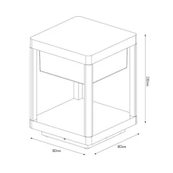Fantasia NERES pole 23,5cm 9Watt 1100Lm SMD LED 3000K IP65 black