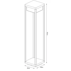 Fantasia NERES pole 800mm 9Watt 1100Lm SMD LED 3000K IP65 black Outlet