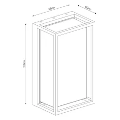 Fantasia NERES walllight 9Watt 1100Lm SMD LED 3000K IP65 black Hot