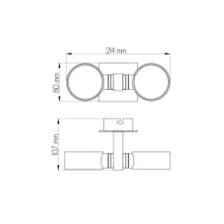 Fantasia NIC-NAC PLAF. alu 2XG9/2,5W LED dimbaar Hot