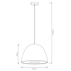 Fantasia NOBU pendant diam 600mm 1*E27 sand white (300cm) Online