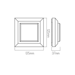 Fantasia NOKI Wallamp square black SMD LED 290lm 3w IP65 Hot