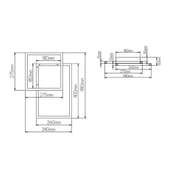Fantasia NORI LED 44W 3000K zwart 480x340x60 dimbaar Sale