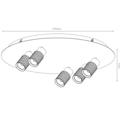 Fantasia NYSAL Spot RD 5L MR11 (lamp excl) zwart Discount