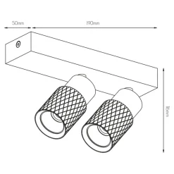 Fantasia NYSAL Spot RL 2L MR11 lamp excl zwart Online