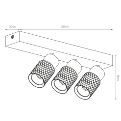 Fantasia NYSAL Spot RL 3L MR11 lamp excl zwart Best