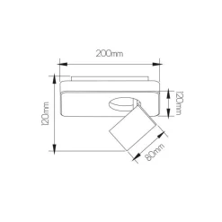 Fantasia Nysit 1L B/W/ 1x4,5W GU10 dimmable LED incl. Online