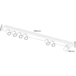 Fantasia Nysit 7L Square cover B/B/B 7x4,5W GU10 dimmable LED incl. New