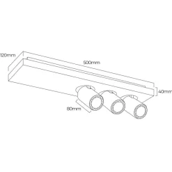 Fantasia Nysit 3L Square cover B/B/B 1x4,5W GU10 dimmable LED incl. New