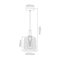 Fantasia OKIRU Pendel E27 Zwart + as grijs glas Ø250mm Online