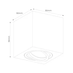 Fantasia OLALA square sandy black GU10 max 50W not incl. Discount