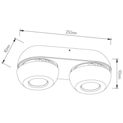 Fantasia OLEO plafonier dimmable 2 x 7W 3000K black Clearance